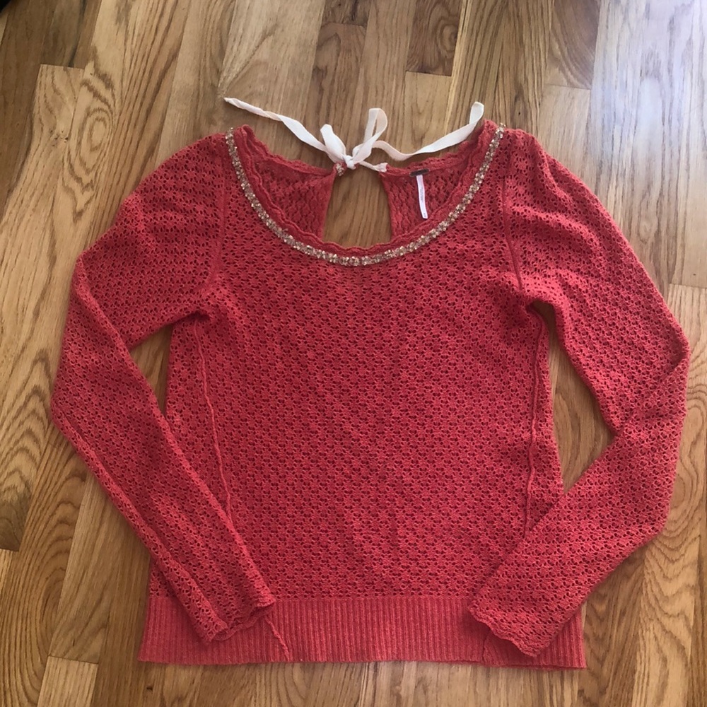 Free People Jewel Neck Sweater